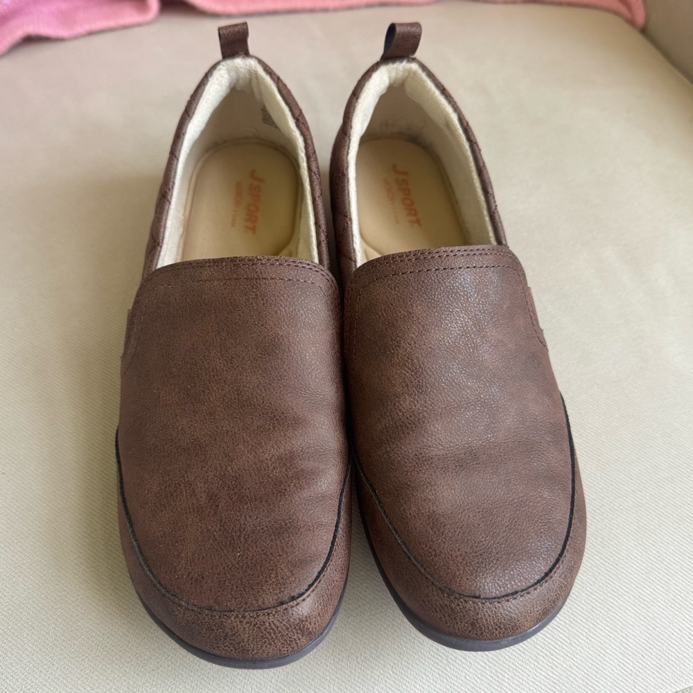 JSport Women’s Brown Slip-On Loafers